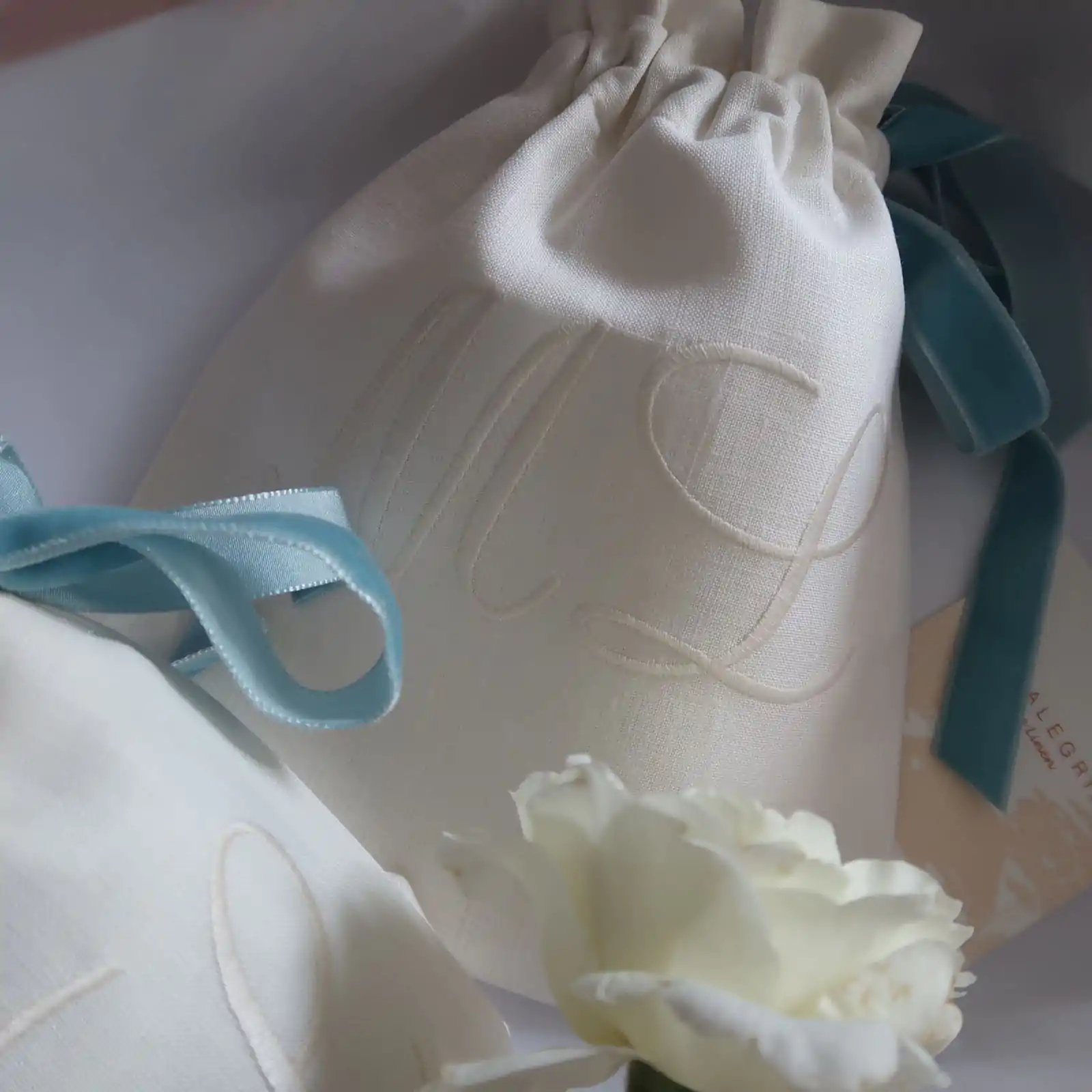 Saquito para arras inglesa marfil